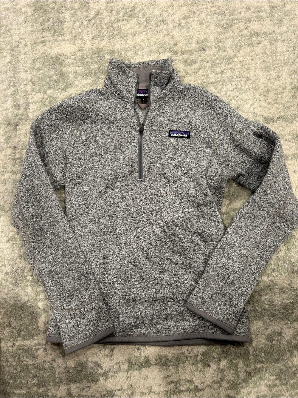 Patagonia Heather Gray Half-Zip Fleece Pullover